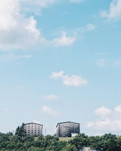 Warehouses at the @wildturkey distillery seen from across the Kentucky River. From our new piece on 