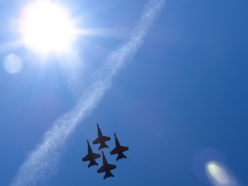 Yesterday I hung out on a boat directly underneath a Blue Angels show.