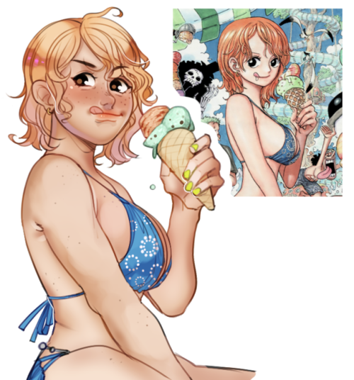 mpgk04:i did a redraw of my favorite nami between commissions