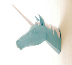 cultdoe:  Papercraft Unicorn Head Mount ๠.99