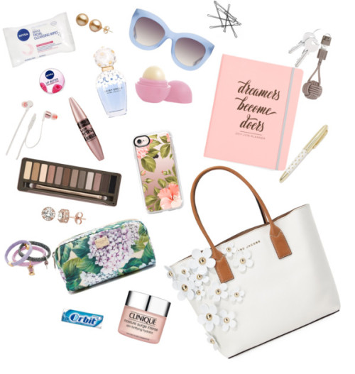 What&rsquo;s in my bag?  by hello-lifeblog featuring a black ink penMarc Jacobs white purse, 126