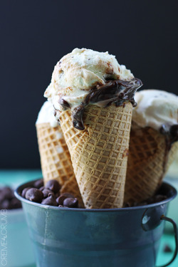 do-not-touch-my-food:  Hot Fudge Mint Chocolate Chip Ice Cream
