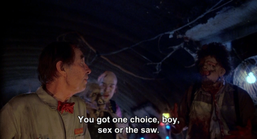 classichorrorblog:The Texas Chainsaw Massacre 2Directed by Tobe Hooper (1986)
