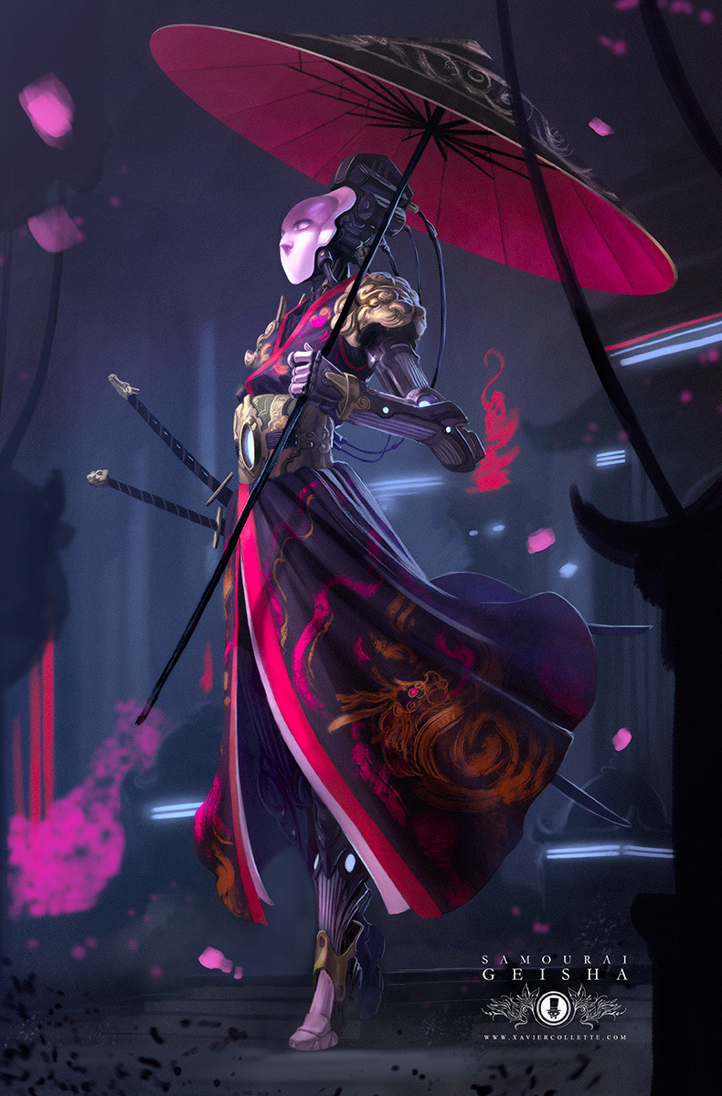 tomjogi:  “Samourai-Geisha-Cyborg” by   XAVIER COLLETTE 