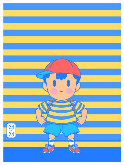 pixalry:  Ness @ Home - Created by Drew Wise    Part of the 10th Anniversary Art Show at Iam8bit, limited edition prints available for sale here.  You can follow Drew on Tumblr and Twitter.  