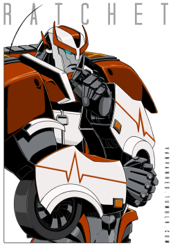 goddamnitriot:  vanvanred:  Oops I really like Ratchet. Dedicated to my bro, Mighty-Grifo, who got me into such an amazing show.  im so happy right now. ratchet is my favorite too……..♥