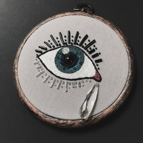 d20-darling:sosuperawesome:Embroidery by Lyla Mori on Instagram@uberfrau@rose-tinted-wings I wish I 