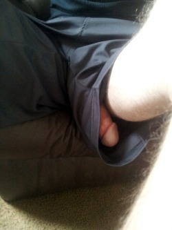 peeking-out-males:  dickslips:  Caught my