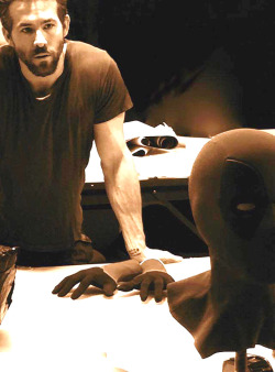 mutant-101: “Sepia tone disguises the fact the mask is ballerina pink. It’s early. 365 sleeps early.“ Ryan Reynolds