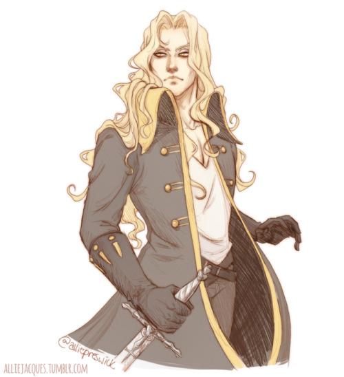 An Alucard sketch!Going forward I’ll probably only be posting WIPs and sketches like this on my twit