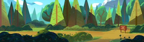 Some of my BG paintings from season 2 of PPG. Layouts by Santino Lascano, Clarke Snyder, Carrie