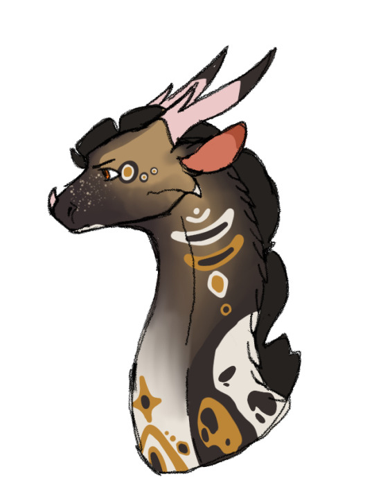More wings of fire stuff!First picture: I don’t have a name for him yet, but he’s based off of an African Wild Dog.Second Picture: Troublemaker! I loathe him. Those patterns took forever to recolor!Third Picture: My baby boy Calligrapha! (Based off a bug called Calligrapha) I’m really satisfied with his design. He kind of looks like a deer… #wings of fire #wof#oc #wings of fire oc #wof oc#Sandwing#Rainwing#Silkwing#Icewing#hybrid#art#character design
