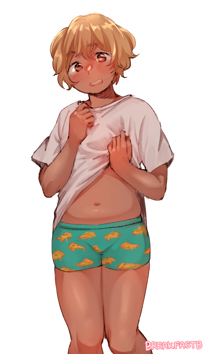 breakfastbooty:  Enby cutie rockin pizza undies (from here)