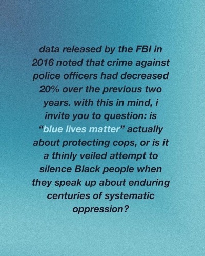 ftonews:Blue lives matters is just another way for racist to be racist. Keep your
