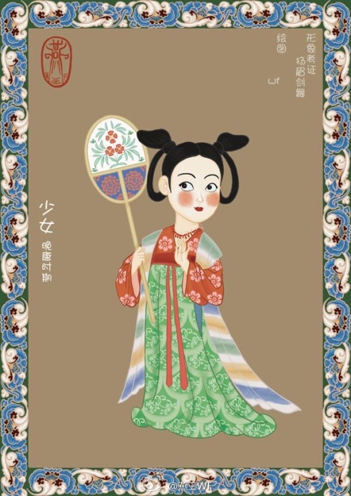 moonbeam-on-changan: Hanfu illustrations in Tang Dynasty by 燕王WF