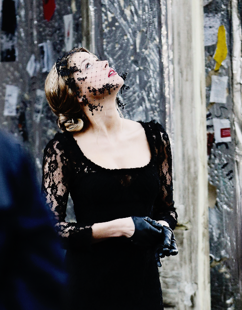 Amber Heard on the set of London Fields. 