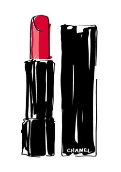 Chanel Red Wine Lip Sketch