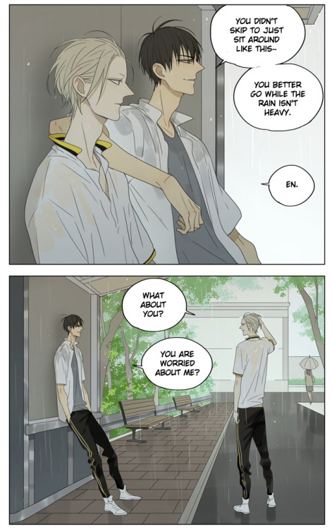 Old Xian update of [19 Days], translated by Yaoi-BLCD. IF YOU USE OUR TRANSLATIONS YOU MUST CREDIT BACK TO THE ORIGINAL AUTHOR!!!!!! (OLD XIAN). DO NOT USE FOR ANY PRINT/ PUBLICATIONS/ FOR PROFIT REASONS WITHOUT PERMISSION FROM THE AUTHOR!!!!!!!!!!!Previo