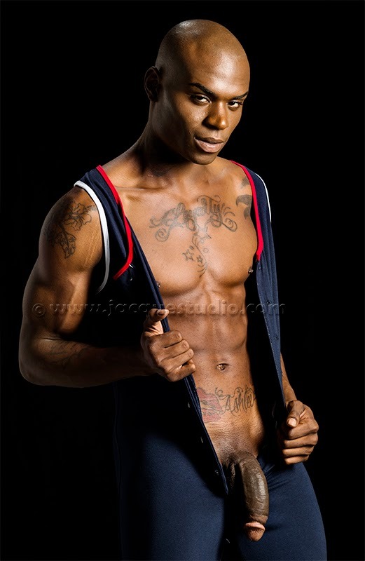 dominicanblackboy:  Sexy tatted stud Antonio hot muscle fat ass posted up wit all