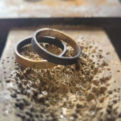 Back at my bench today, lots of wedding, engagement, and handfasting rings to make, it feels good to