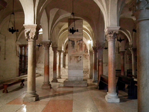 Crypt in Basilica of San Zeno, Verona.