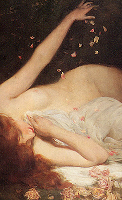 paintingses:The Serenade (details) by Leonard Raven-Hill (1867-1942) oil on canvas, date unknown