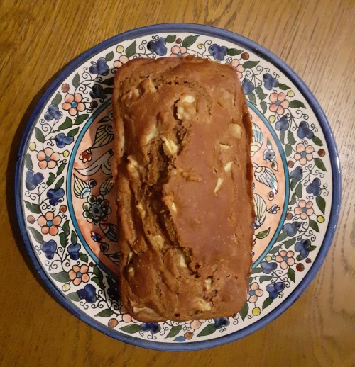 Apple &amp; cinnamo bread (je n’avais plus de bananes!) - vegan &amp; yummy.