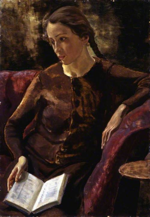 books0977:  Elspeth (1941). Robert Sivell (Scottish, 1888 -1958). Oil on canvas. Aber