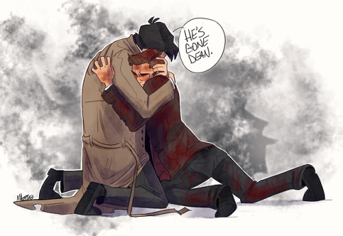 castielsgal: Finished Commission of Cas comforting poor, tired & scared Dean after being possess