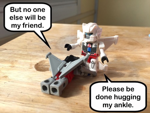 Kreon Skyfire came home today. Starscream is thrilled.