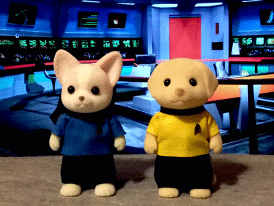 goldn-wagon: Star Trek - Spock and Kirk, Stop motion My first ever stop motion. Sylvanian Families h