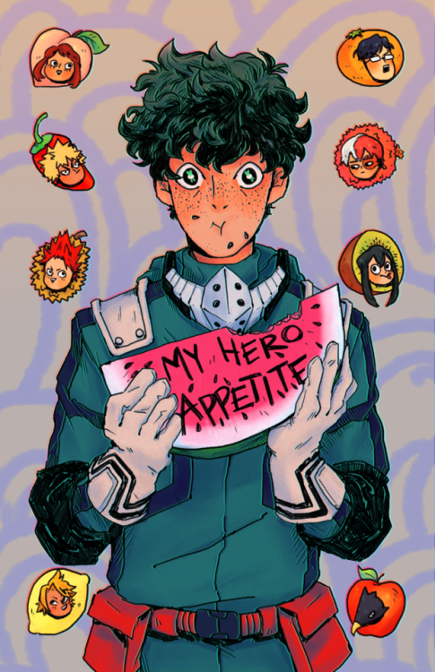 noodlebox-bird: I had the pleasure of doing the cover for My Hero Appetite, the @bnhafoodzine!! I un