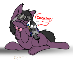 unhinged-mod:@thedenofravenpuff made the mistake of drawing the first part of one of our shenanigans. Which means I have to draw the second part in which Burd fails to differentiate between Puffy and cookie crumbs. x3!