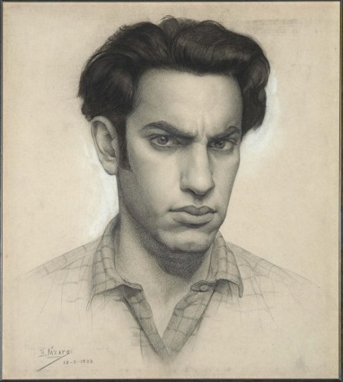 hal-blog: Bonifacio Lázaro Nazaré, (Portugal, 1906 - Madrid, Spain, 1999) Self-portrait,