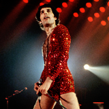 fuckyeahmercury:Freddie’s outfits → Red sequin leotard, worn live on stage in 1979.