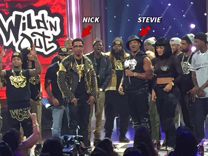 prettyboyshyflizzy:  Stevie J and Nick Cannon almost fight on Wild Out Cuz Stevie
