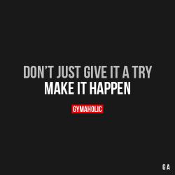 gymaaholic:  Don’t Just Give It A TryMake it happen!https://www.gymaholic.co