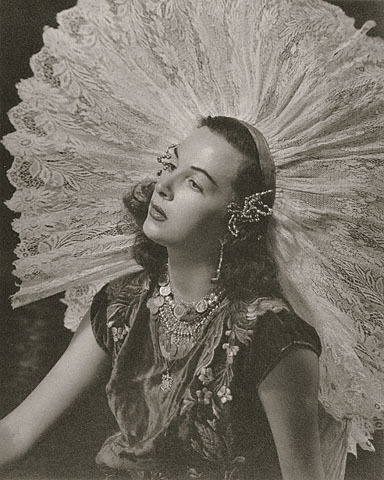  Photograph by Man Ray of Dolores del Rio in traditional Tehuana garb prior to 1942