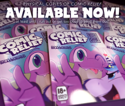 braeburned:  Yo!!! You can now purchase physical copies of my comic, Comic Relief, online! It’s got both parts in it, plus the bonus pages and concept art and all that! And gosh did it turn out nice. They’re available through my Bigcartel store, they’re