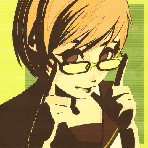 moshimoshibe: glasses  Thanks to @nathanburnsred for the full-colored commission! Details here.