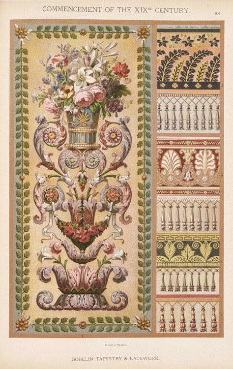 Historic Styles of Ornament, 1898. Published by Batsford, London. With 1500 examples, 100 color plat
