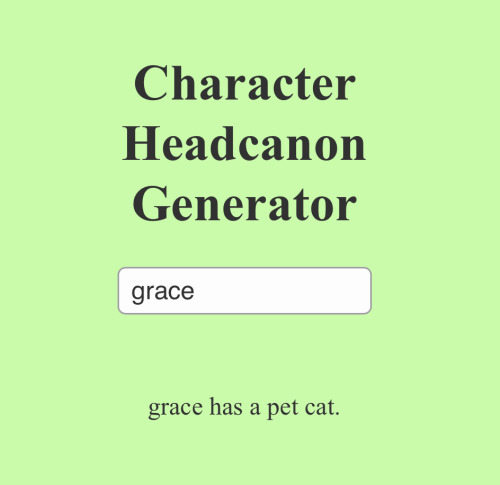 I Did The Character Headcanon Generator With The Tlh Characters