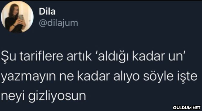 Dila @dilajum Şu tariflere...