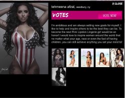 It&rsquo;s time to vote! Please vote for me daily from different devices as the @pinklipsticklingerie Model of the Year! Just click the link in the bio section of my Instagram profile ❤️ Thank You! 😍 by missmeena1