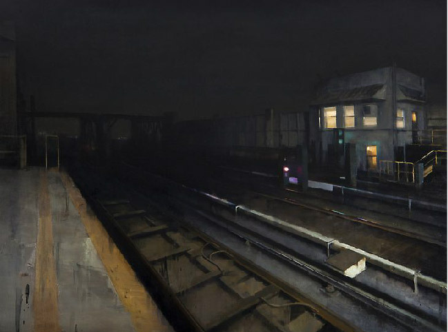 asylum-art:  Kim Cogan At the hespe gallery  His painterly depictions of Brooklyn,