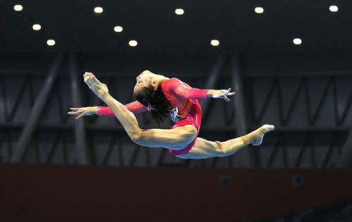 The all-around podium at the 2020 Chinese National ChampionshipsLiu Tingting, Wei Xiaoyuan, Qi QiSou