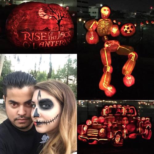 @sugarfaceskincare and I went to go see “Rise of the Jack-O-Lanterns” they had some really awesome professionally carved pumpkins 💀👻🎃🎃🎃🎃🎃🎃 #xdiv #xdivclothing #xdivapparel #xdivla #holloween #holloween2015 #clothing