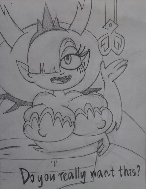 grimphantom2: ellissummer:   I always wanted to draw a hot (in all meanings of this word) Hekapoo. Coming soon colored ;)   That top will burst XD 