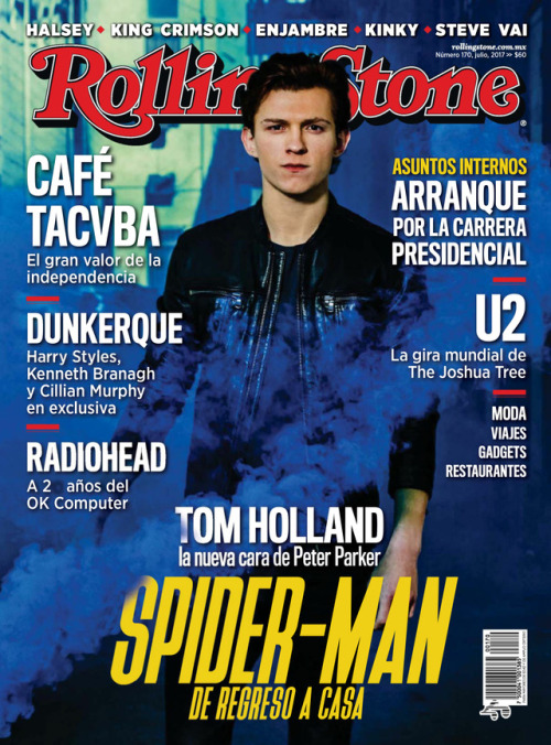 Scans: Tom Holland on the cover of ‘Rolling Stone MX’ Magazine July 2017 issue (x)