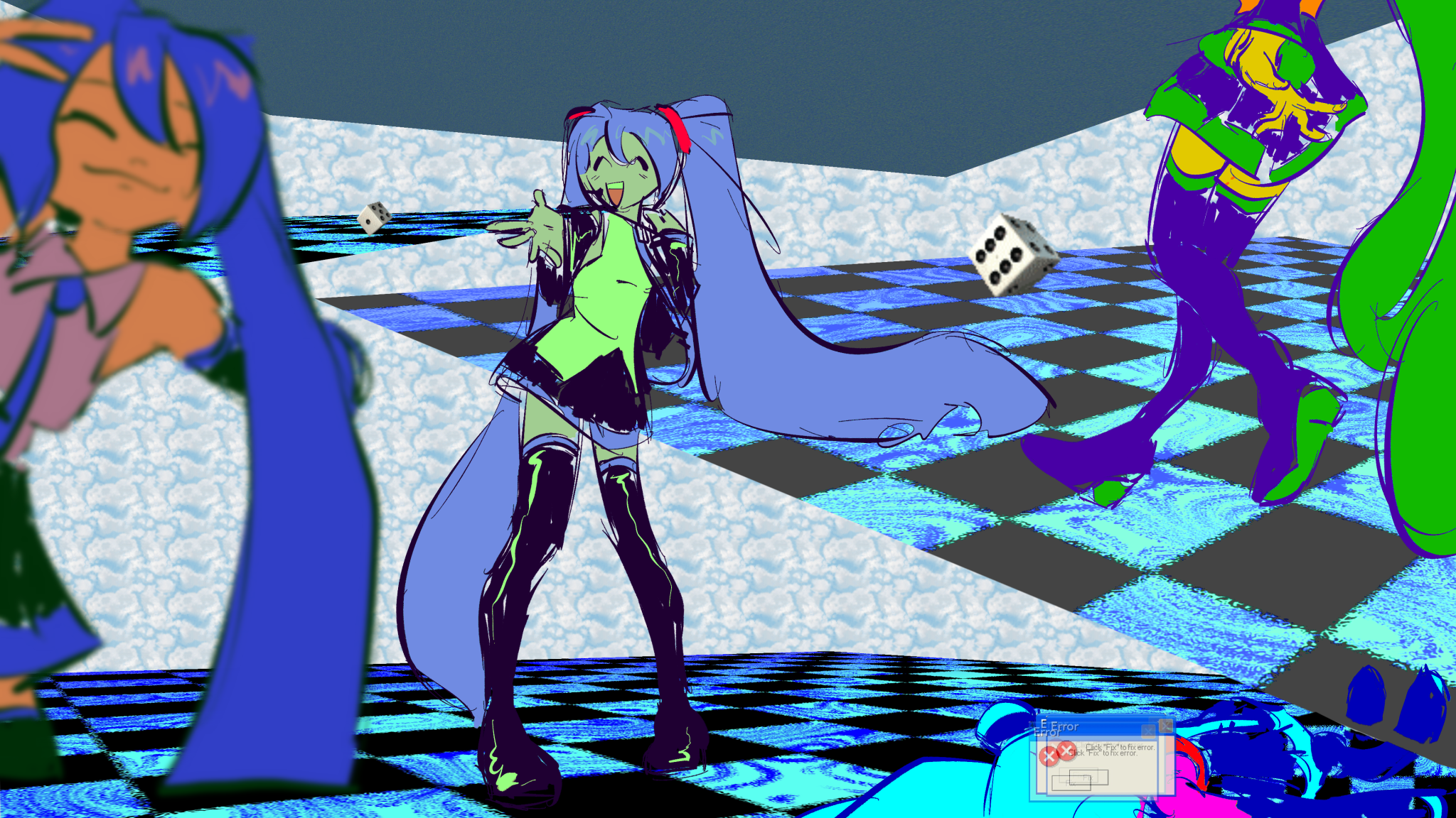 miku pic ALSO based off some breakcore! i miss this style i used to do..